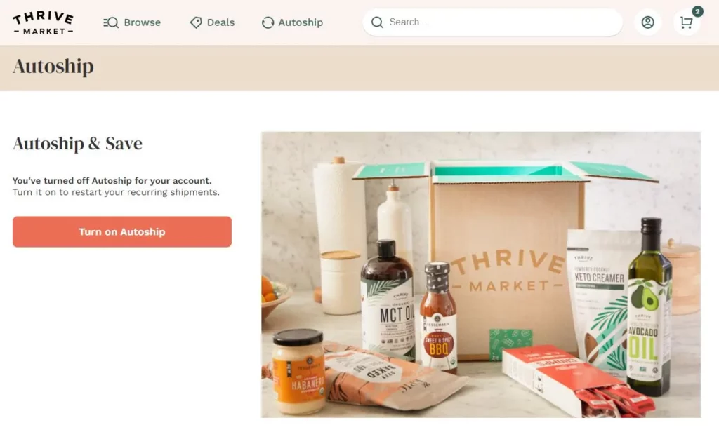 Cancel Thrive Market Membership