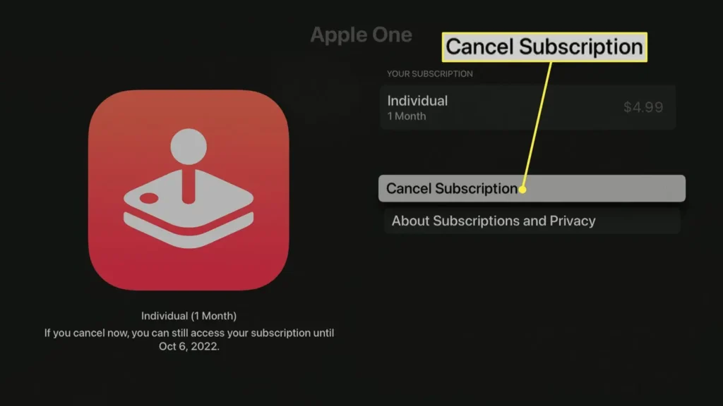 Cancel Apple Arcade