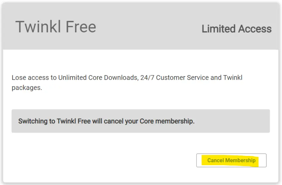 Cancel Twinkl Membership