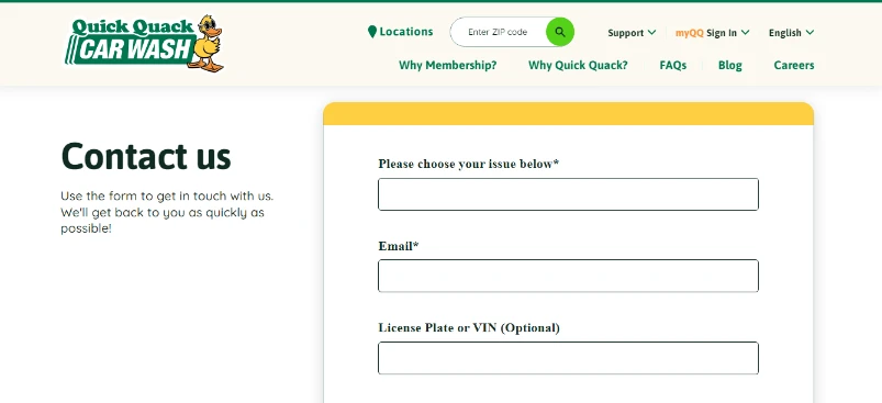 How To Cancel Quick Quack Membership? 3 Simple Ways- Cancel Quick Quack Membership Via Contact Form
